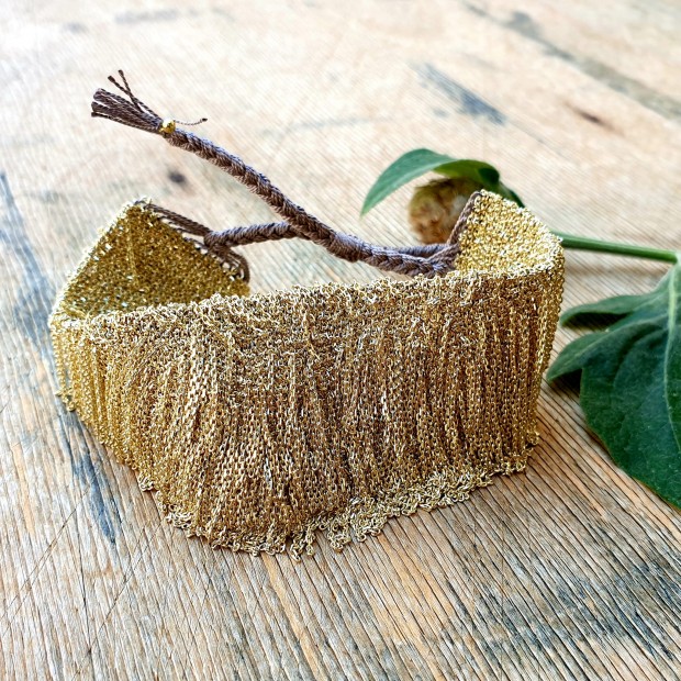 Marie Laure Chamorel auksuoto sidabro apyrankė GOLD Marie Laure Chamorel auksuoto sidabro apyrankė GOLD